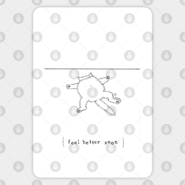 Hairballs - Feel Better Soon Sticker by LauraCLeMaster